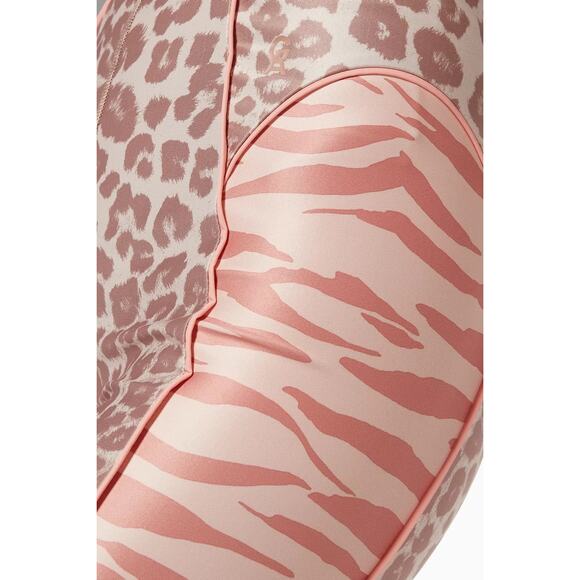 Good American Electric Feel Pink Leopard Bike Shorts, Size 2 (M) - Picture 5 of 10